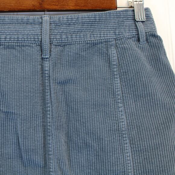 American Eagle Womens 00 Hi-Rise A-Line Skirt Blue Corduroy Wide Wale Academia - Picture 4 of 10
